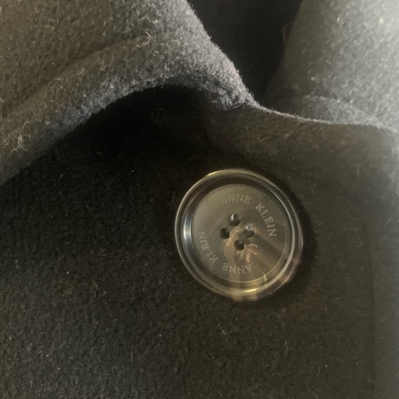 Anne Klein Wool-Cashmere Blend Coat, Black, Sz 6 - Picture 9 of 13